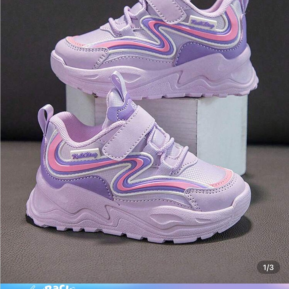 Kids Purple and Pink Sneakers